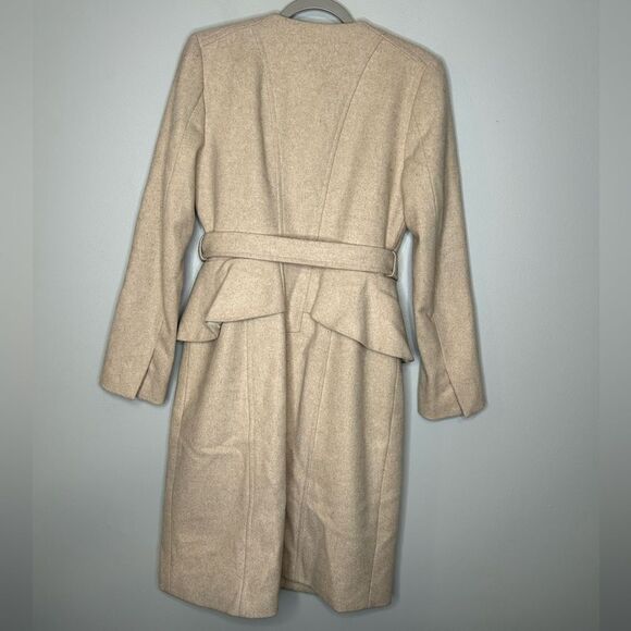 H&M Peplum Wool Blend Coat - Picture 2 of 3
